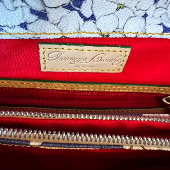 Dooney & Bourke Blue and White Hydrangea Floral Print Bag - Picture 16 of 16